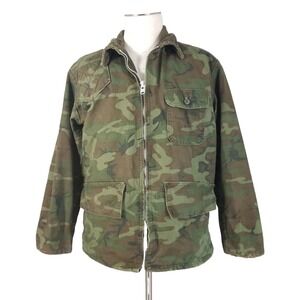 Vintage Sears Camo Hunting Jacket Mens Large Camo/Orange Reversable